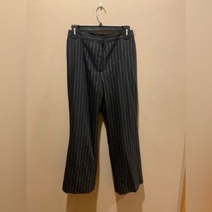 Womens black pants with silver stripes